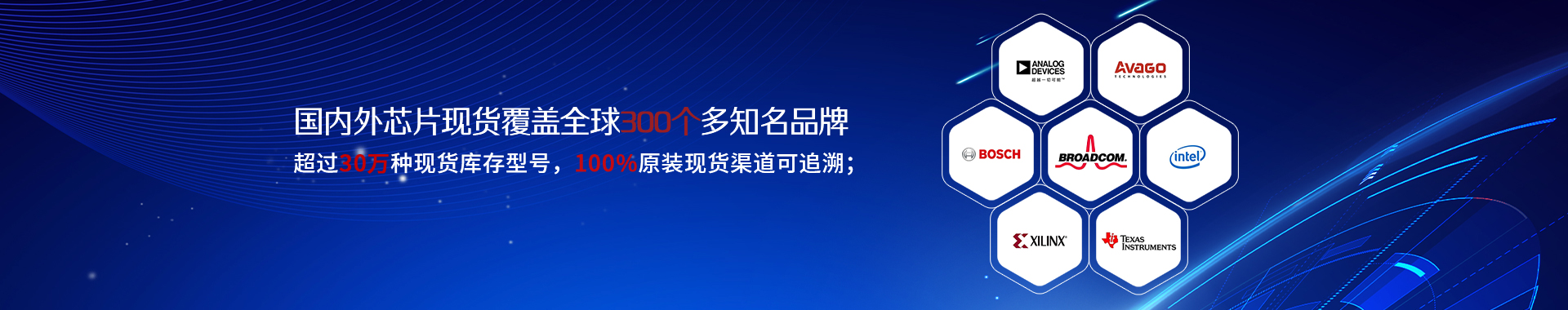 国内外芯片现货覆盖全球300个多知名品牌,超过30万种现货库存型号,100%原装现货渠道可追溯 国内外芯片现货覆盖全球300个多知名品牌,超过30万种现货库存型号,100%原装现货渠道可追溯