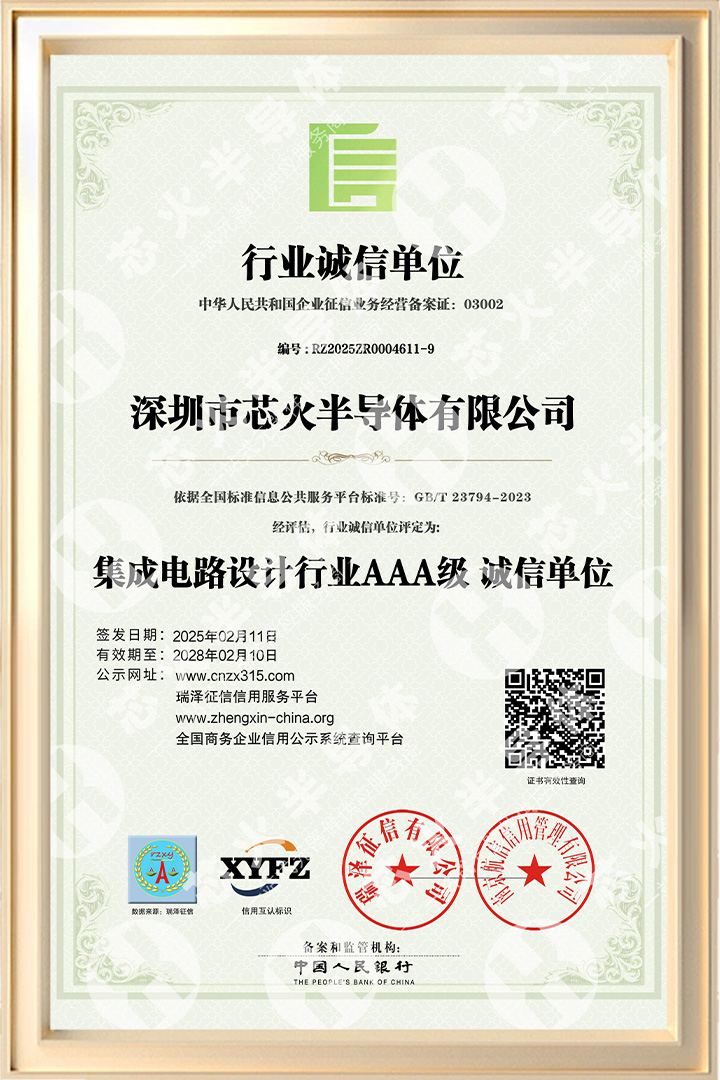 AAA级行业诚信单位