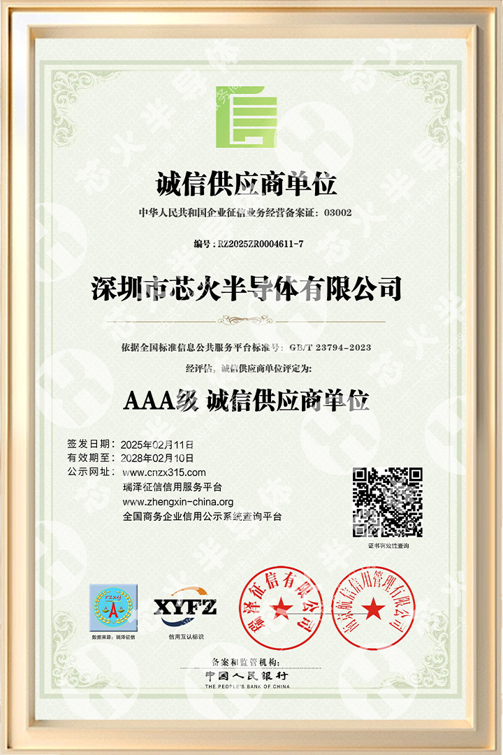 AAA级诚信供应商单位